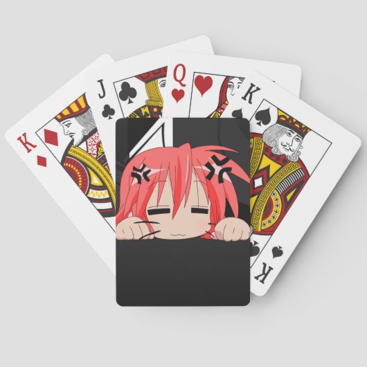 Jeu De Cartes Sleepy anime fille jouant aux cartes (dos)