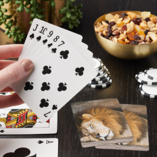 Jeu De Cartes Sleepy Dream Lion adulte sur les rochers