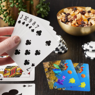 Jeu De Cartes SlipperyJoe's Fish Pride tropicale vert bleu pourp