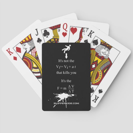 Jeu De Cartes SlipperyJoe's Science mathématique splatter stickm (dos)