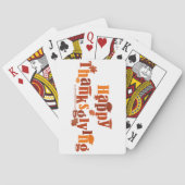 Jeu De Cartes SlipperyJoe's Thanksgiving feuille brun orange tar (dos)