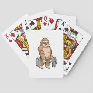 Jeu De Cartes Sloth au Bodybuilding avec Barbell