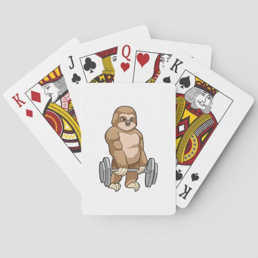Jeu De Cartes Sloth au Bodybuilding avec Barbell (dos)