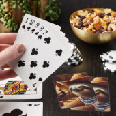 Jeu De Cartes Sloth Cowboy à Saloon (In Situ)