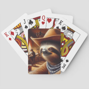 Jeu De Cartes Sloth Cowboy à Saloon