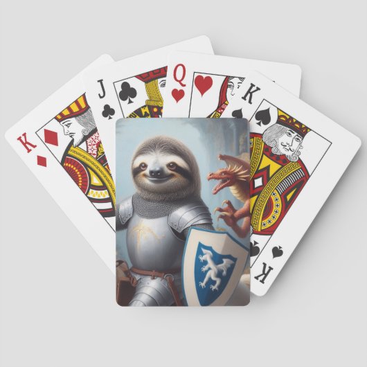 Jeu De Cartes Sloth Knight Fighting Dragons (dos)