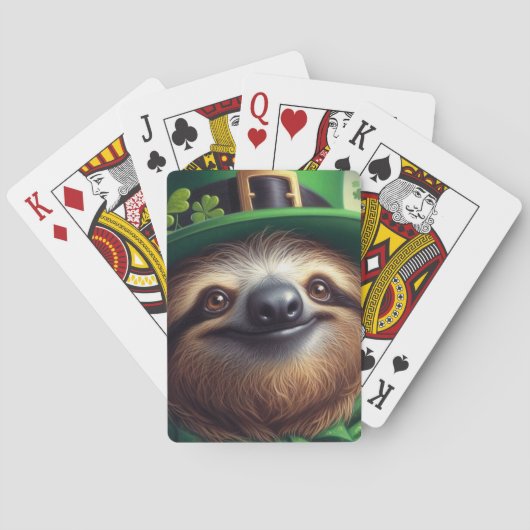 Jeu De Cartes Sloth St Paddys Day (dos)