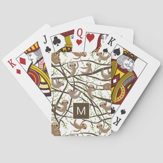 Jeu De Cartes Smiling Sloth Motif (dos)