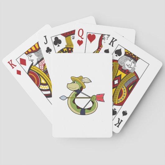 Jeu De Cartes Snake as Archer with Bow & Arrow (dos)