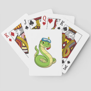 Jeu De Cartes Snake as Diver wirth Snorkel
