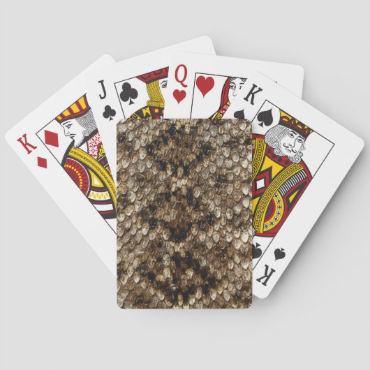 Jeu De Cartes Snakeskin de crotale de Faux (dos)