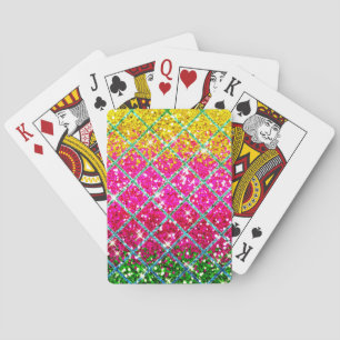 Jeu De Cartes Snakeskin rose parties scintillant