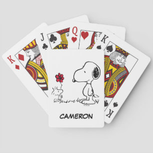 Jeu De Cartes Snoopy & Woodstock Cartes de jeu rouges et noires