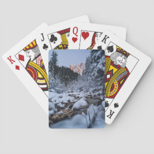 Jeu De Cartes Snow-covered Geisler Mountain Range