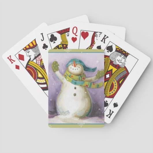 Jeu De Cartes Snowman avec Mittens d'hiver (dos)