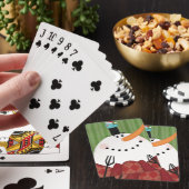 Jeu De Cartes Snowman de Noël avec chant d'oiseau (In Situ)