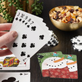 Jeu De Cartes Snowman de Noël avec oiseau (In Situ)