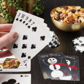 Jeu De Cartes Snowman la nuit (In Situ)