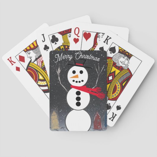 Jeu De Cartes Snowman la nuit (dos)