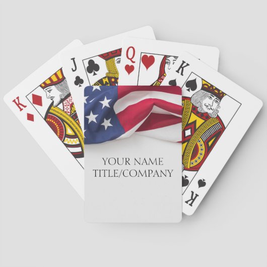 Jeu De Cartes Société de drapeau américain (dos)