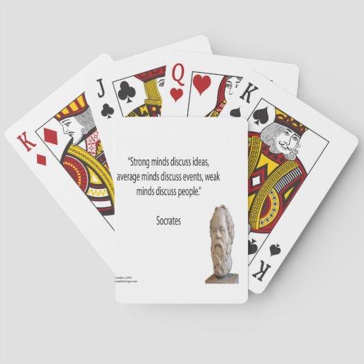 Jeu De Cartes Socrate & Citations de "Grands Esprits" Célèbres (dos)