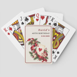 Jeu De Cartes Soirée de Casino de Noël 40e Anniversaire