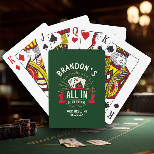 Jeu De Cartes Soirée de poker personnalisée pour l'enterrement d
