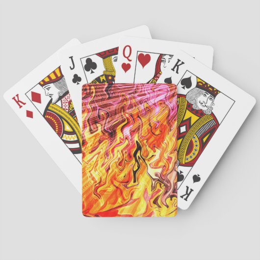 Jeu De Cartes Soleil à travers les flammes..... (dos)