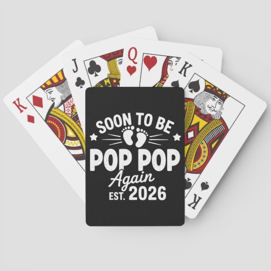 Jeu De Cartes Soon To Be Pop Pop Again est. 2026 Pregnancy (dos)