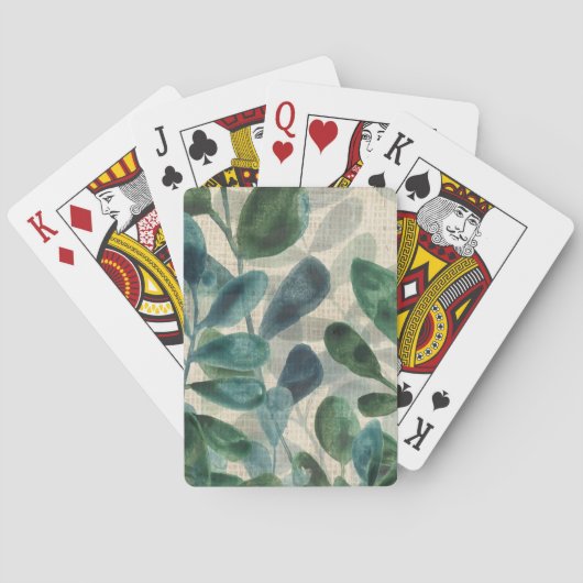 Jeu De Cartes Sophistication verdoyante - Feuilles tropicaux (dos)