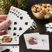Jeu De Cartes Sorcière avec chat noir et lune de croissant (In Situ)