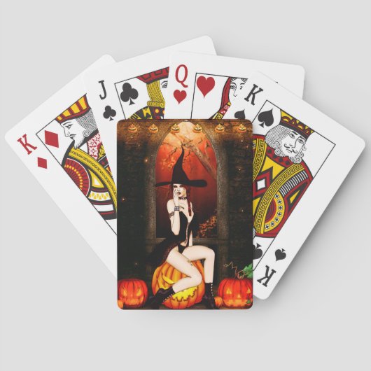 Jeu De Cartes Sorcière du trône citrouille (dos)