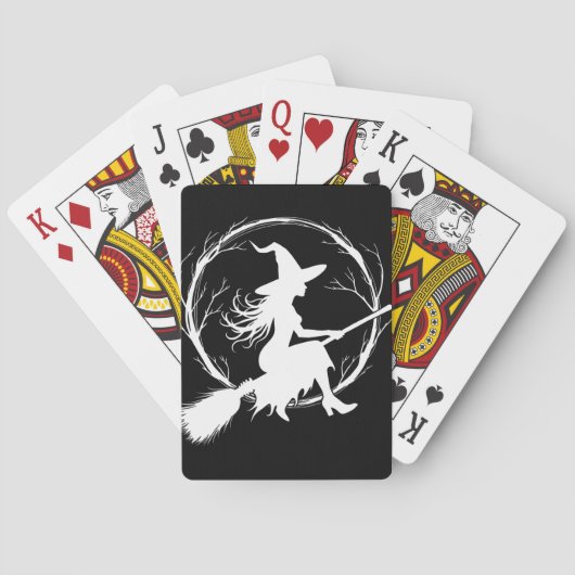Jeu De Cartes Sorcière en vol Classic Playing Cards (dos)