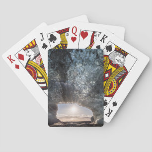 Jeu De Cartes Sortant d'une grotte de glace, Islande