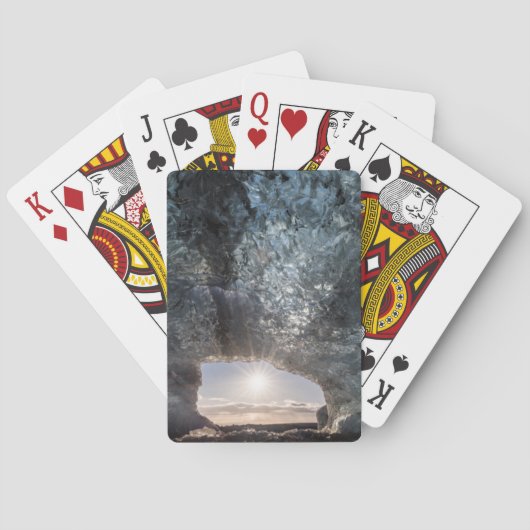 Jeu De Cartes Sortant d'une grotte de glace, Islande (dos)