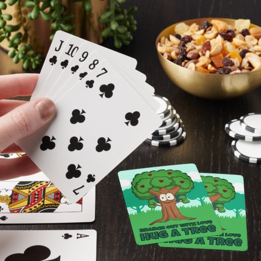 Jeu De Cartes Sortir Avec L'Amour Accrocher Un Arbre (In Situ)