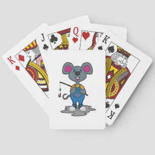 Jeu De Cartes Souris comme Fisher avec une baguette de pêche