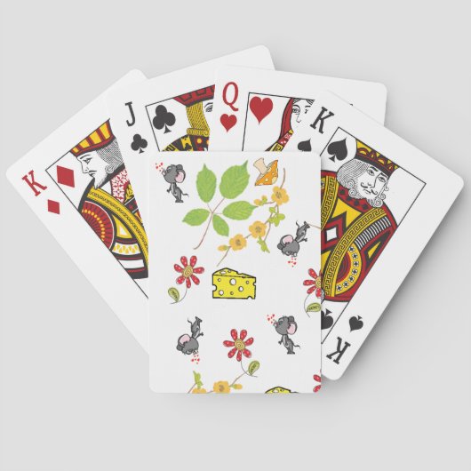 Jeu De Cartes Souris Fromage Floral Playing Card Deck (dos)