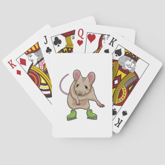 Jeu De Cartes Souris Patinage sur glace Patins sur glace (dos)