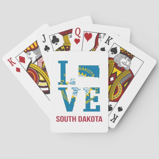 Jeu De Cartes South Dakota State Love USA (dos)