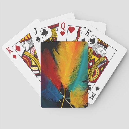Jeu De Cartes Southwest Feather Abstrait (dos)