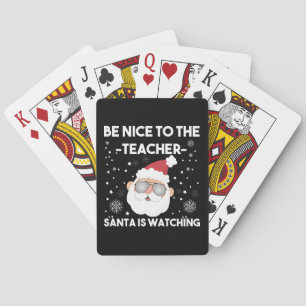 Jeu De Cartes Soyez gentil avec le Père Noël instituteur vous re