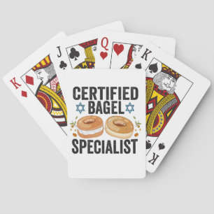 Jeu De Cartes Spécialiste drôle de bagels juifs pour Hanukkah