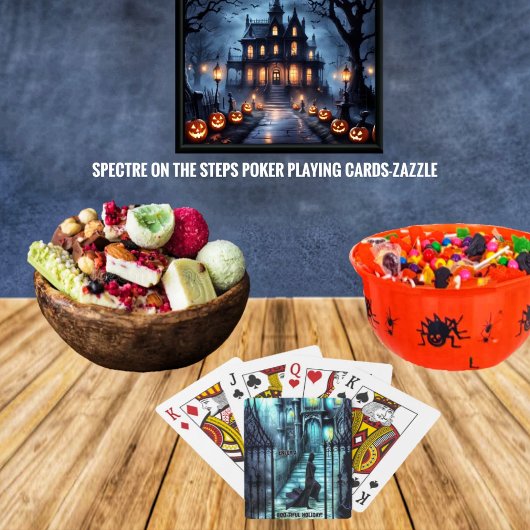 Jeu De Cartes Spectre Sur Les Marches