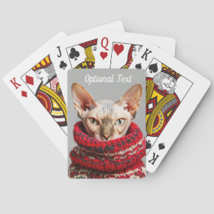 Jeu De Cartes Sphynx sans cheveux Chat dans un pull