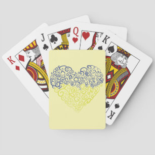 Jeu De Cartes Spiral tourbillons mehandi coeur drapeau ukrainien