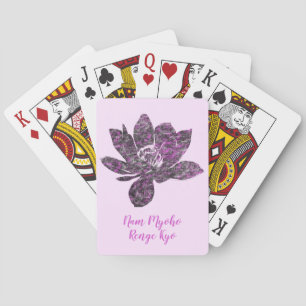 Jeu De Cartes Spirituelle Partiellement Violet Lotus Fleur Nam M