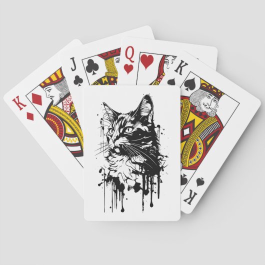 Jeu De Cartes Splash noir et blanc (dos)