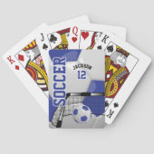 Jeu De Cartes Sport Soccer - Blanc et Bleu (dos)