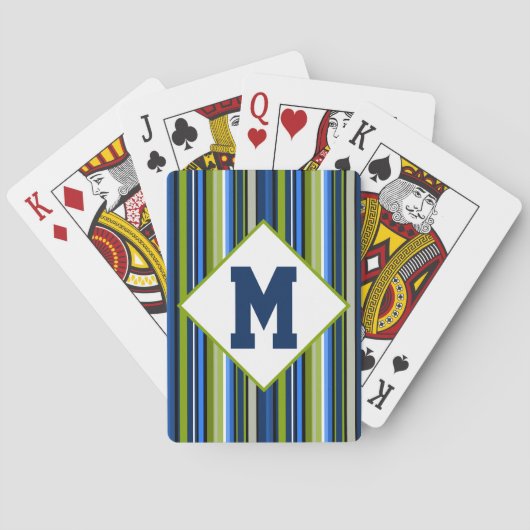 Jeu De Cartes Sports Bleu et vert (dos)